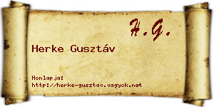 Herke Gusztáv névjegykártya