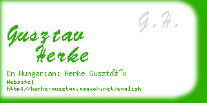 gusztav herke business card